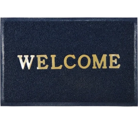 Коврик придверный пористый ComeForte "Welcome" 40х60см Синий 30шт/уп